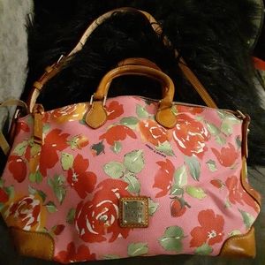 Dooney and Bourke Pink and Red Floral Purse